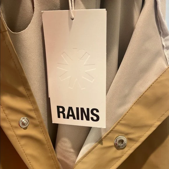 Rains Lightweight Waterproof Trench Style Raincoat in color Sand. NWT - Picture 13 of 14